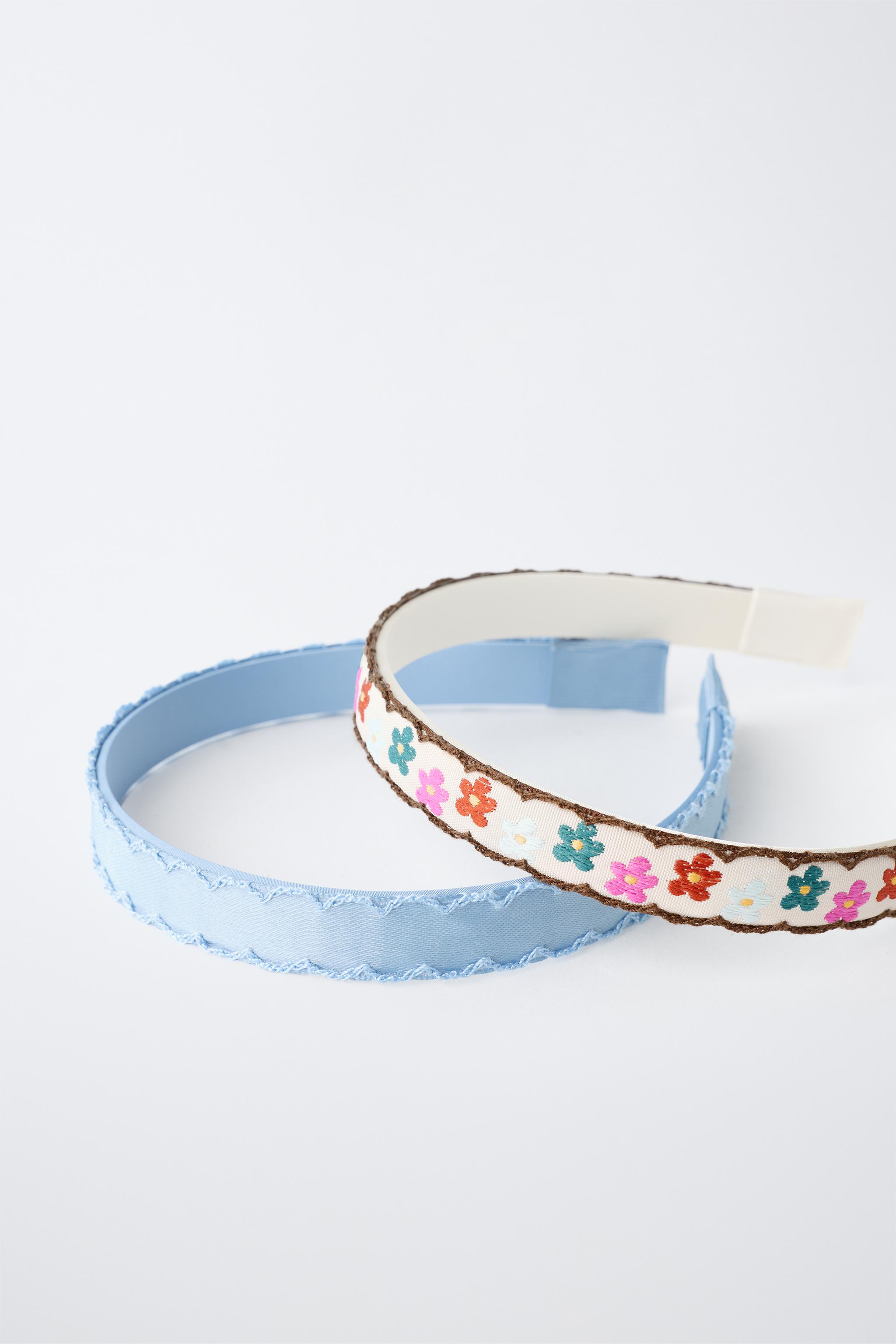 TWO-PACK OF EMBROIDERED HEADBANDS